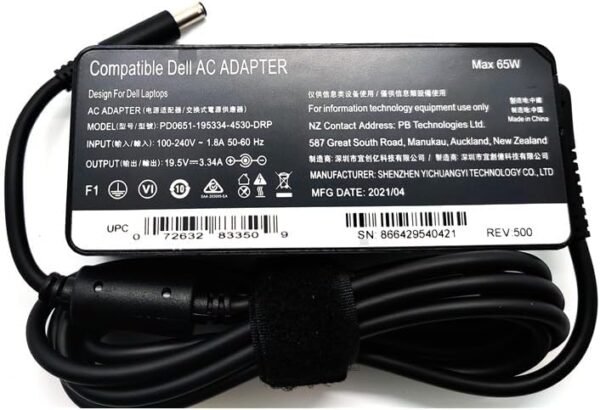 Laptop Charger Compatible With DELL 65W