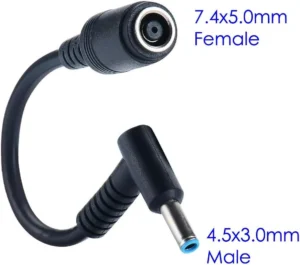 ⁦Tip Laptop Power Cable DC 7.4mm x 5.0mm Female to 4.5mm x3.0mm Male Compatible With hp⁩ - الصورة ⁦3⁩