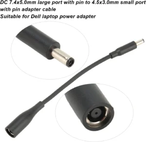 ⁦Tip Laptop Power Cable DC 7.4mm x 5.0mm Female to 4.5mm x3.0mm Male Compatible With DELL⁩ - الصورة ⁦7⁩