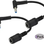 Tip Laptop Power Cable DC 7.4mm x 5.0mm Female to 4.5mm x3.0mm Male Compatible With hp (2 PCS)