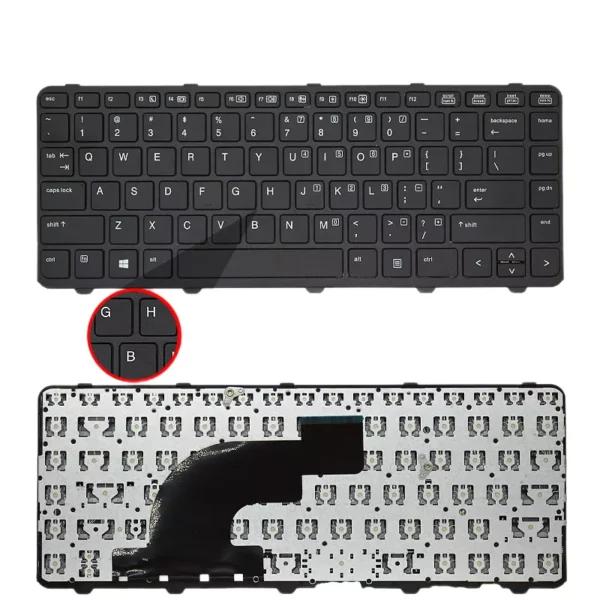 ⁦Laptop keyboard Compatible With  hp ProBook 640 G1 645 G1 US Arabic  Layout⁩ - الصورة ⁦3⁩