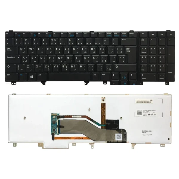 Laptop Keyboard Compatible With DELL E6540 US Arabic Layout Backlight