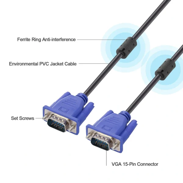 ⁦VGA Monitor Cable - كابل شاشة⁩ - الصورة ⁦2⁩