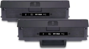 ⁦Toner Cartridge 106A Compatible with hp Printer W1106A (2 Pack) - حبارة تونر اتش بي⁩ - الصورة ⁦2⁩