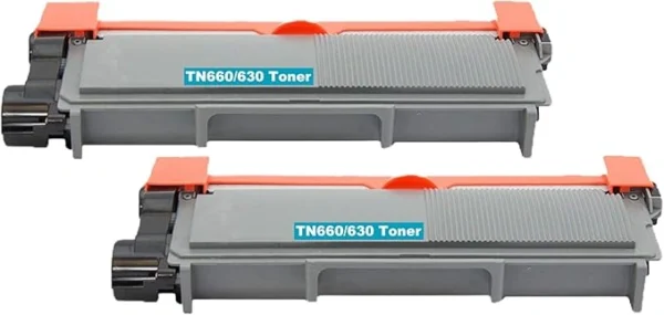 Toner Cartridge Compatible with Brother TN660 | TN630 Printer 2Pack– حبر طابعة برازر عبوتين