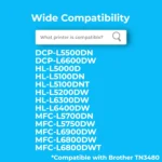 ⁦Toner Cartridges Compatible with Brother Printer TN-3480   – حبارة طابعة برازر⁩ - الصورة ⁦2⁩