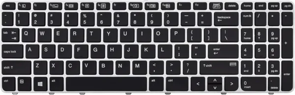 Laptop Keyboard Compatible With hp 850 G3 Zbook 15U US Arabic Layout  -  كيبورد لابتوب اتش بي عربي انجليزي