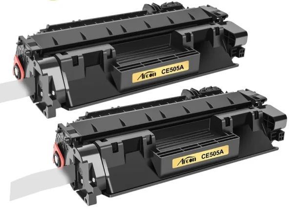 Toner Cartridge 05A Compatible with hp Printer CE505A 2 PACK- حبارة تونر اتش بي