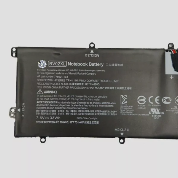⁦Laptop Battery hp Original BV02XL⁩ - الصورة ⁦3⁩