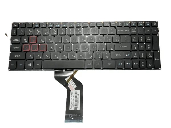 Laptop keyboard Compatible With Acer Predator Helios 300 / US Arabic Keyboard Backlit Layout - كيبورد لاب توب ايسر بريداتور هيليوس 300 عربي انجليزي