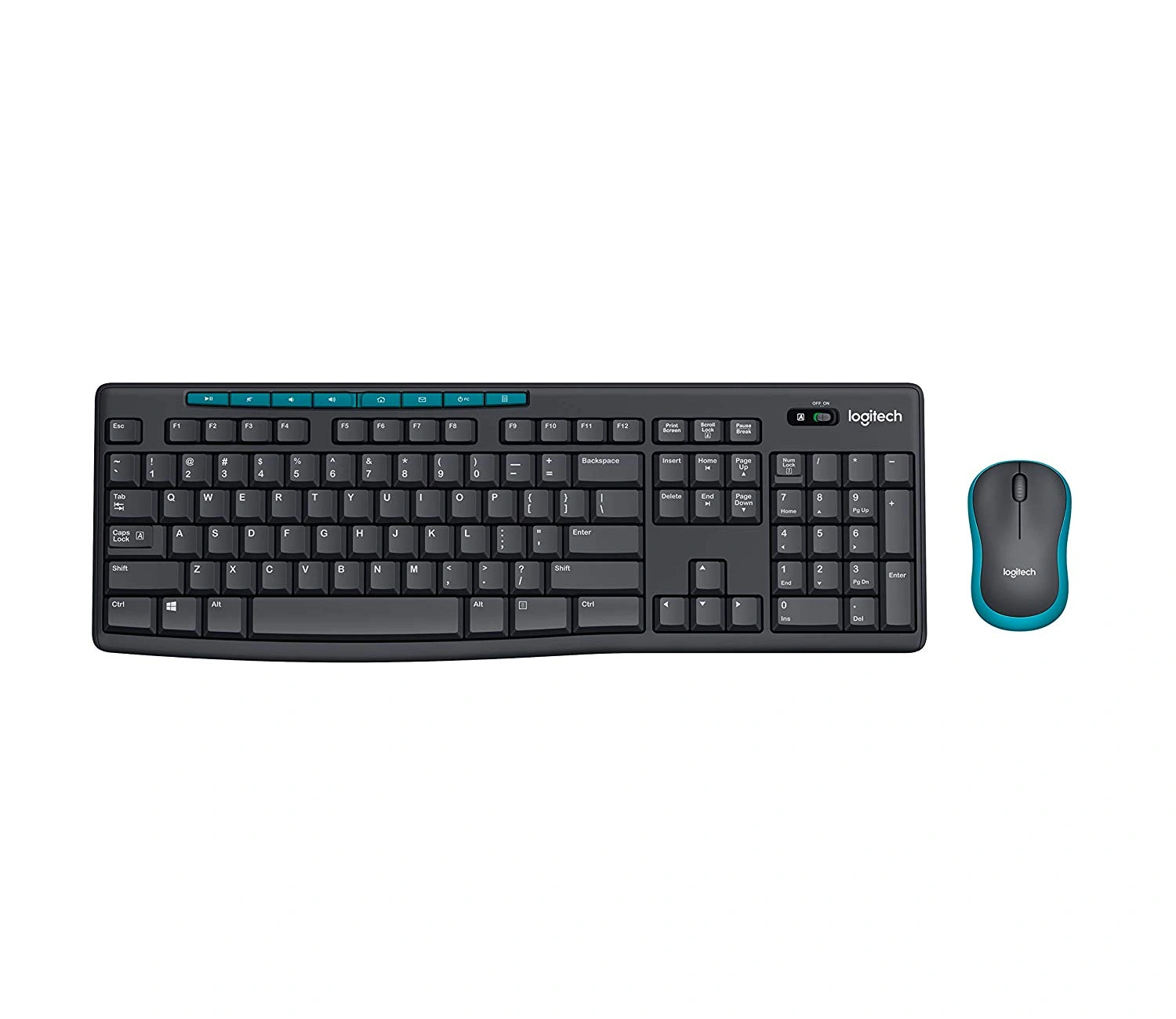 MK275 Wireless Keyboard & Mouse - Black EN Only كيبورد وماوس لوجيتك MK275 ويرلس انجليزى فقط